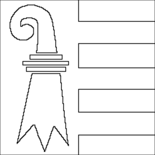 Contour du drapeau Jura à colorier