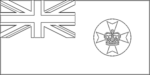 Contour du drapeau Queensland à colorier