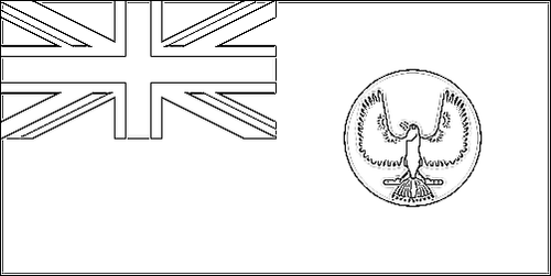 Contour du drapeau Australie du Sud (South Australia) à colorier