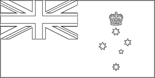 Contour du drapeau Victoria à colorier