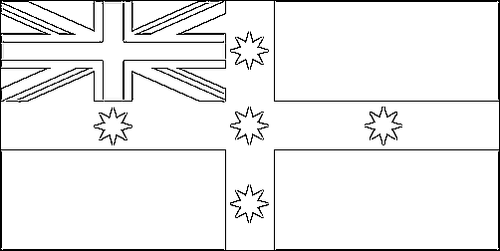 Contour du drapeau Drapeau de Nouvelle-Galles du Sud (Fédération australienne) à colorier