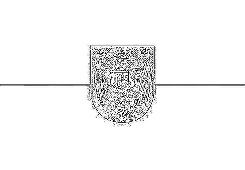 Contour du drapeau Burgenland (drapeau de service) à colorier