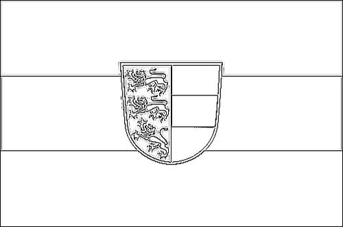 Contour du drapeau Carinthie (drapeau de service) à colorier
