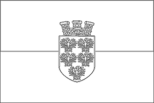 Contour du drapeau Basse-Autriche (drapeau de service) à colorier