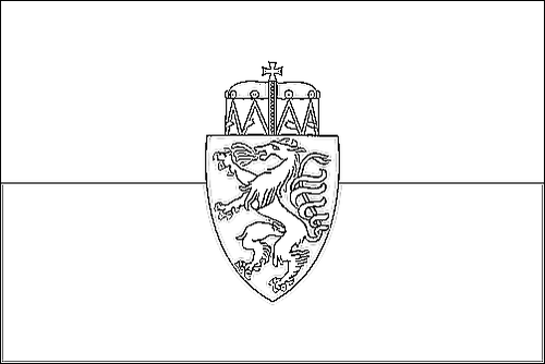 Contour du drapeau Styrie (drapeau de service) à colorier