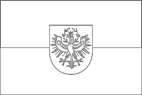 Contour du drapeau Tyrol (drapeau de service) à colorier