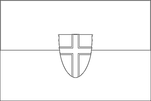 Contour du drapeau Vienne (drapeau de service) à colorier