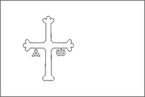 Contour du drapeau Asturies à colorier