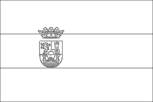 Contour du drapeau Extremadura à colorier