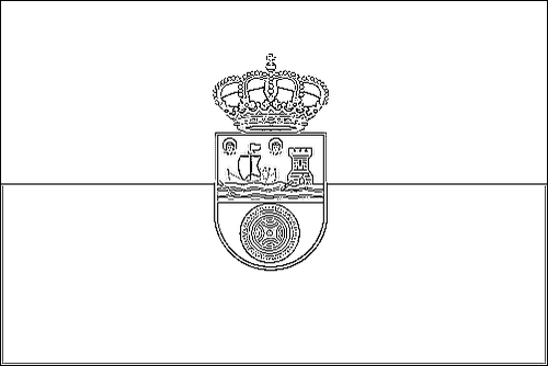 Contour du drapeau Cantabrie à colorier
