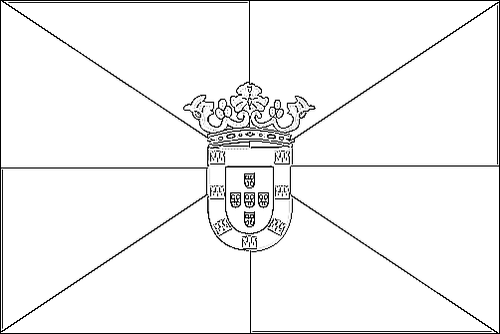 Contour du drapeau Ceuta à colorier