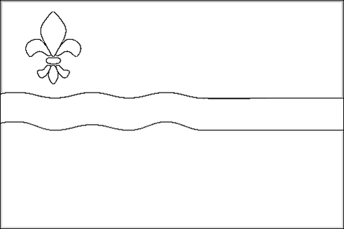 Contour du drapeau Flevoland à colorier