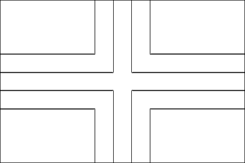 Contour du drapeau Groningen à colorier