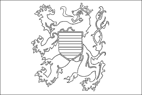 Contour du drapeau Limbourg à colorier