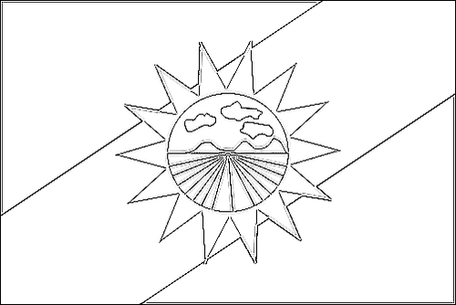 Contour du drapeau Yaracuy à colorier