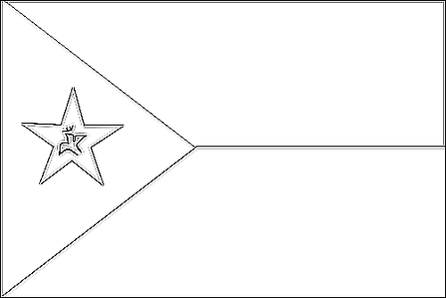 Contour du drapeau Trujillo à colorier
