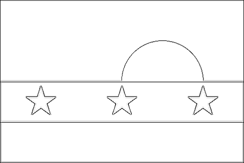 Contour du drapeau Nueva Esparta à colorier