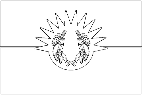 Contour du drapeau Miranda à colorier