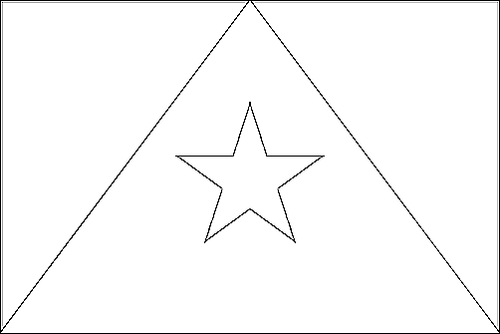 Contour du drapeau Mérida à colorier