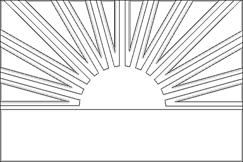 Contour du drapeau Lara à colorier
