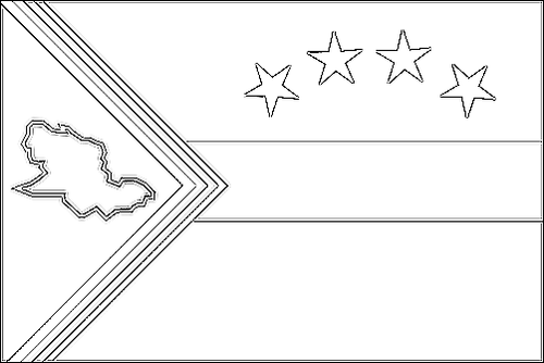 Contour du drapeau Delta Amacuro à colorier