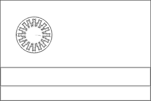 Contour du drapeau Cojedes à colorier