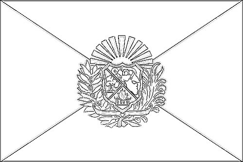 Contour du drapeau Aragua à colorier