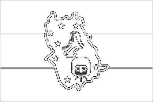Contour du drapeau Amazonas à colorier