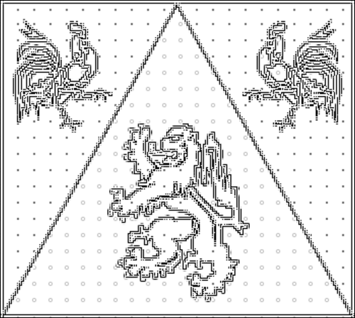 Contour du drapeau Brabant wallon à colorier
