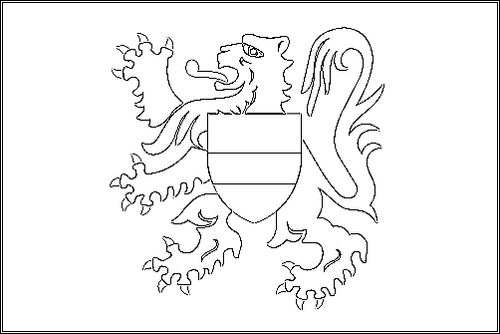 Contour du drapeau Brabant flamand à colorier