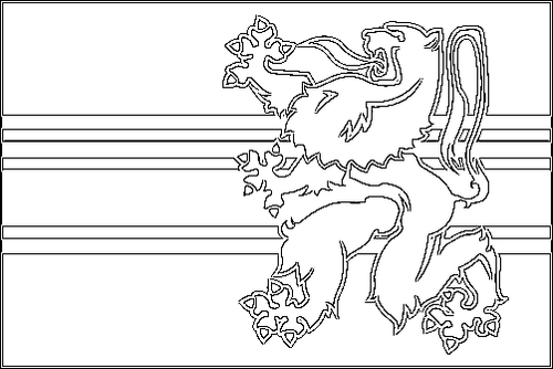 Contour du drapeau Flandre orientale à colorier