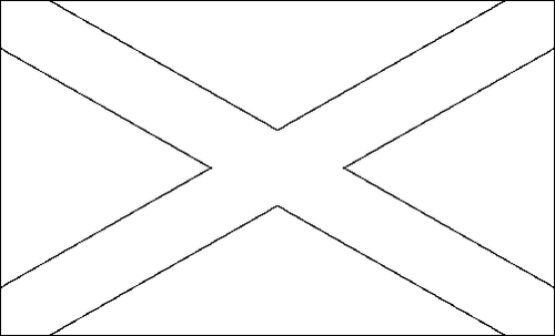 Contour du drapeau Ténériffe à colorier