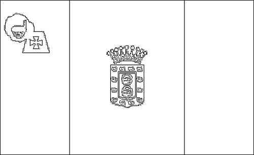 Contour du drapeau La Gomera à colorier