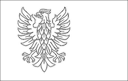 Contour du drapeau Mazovie (Mazowieckie) à colorier