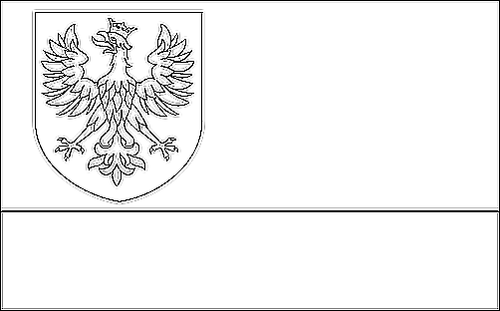 Contour du drapeau Opole (Opolskie) à colorier