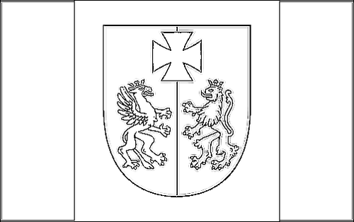 Contour du drapeau Basses-Carpates (Podkarpackie) à colorier