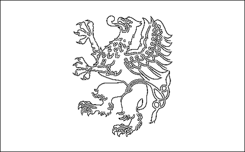 Contour du drapeau Poméranie (Pomorskie) à colorier