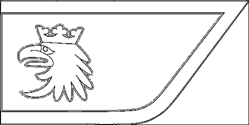 Contour du drapeau Varmie-Mazurie (Warminsko-Mazurskie) à colorier