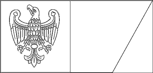 Contour du drapeau Grande-Pologne (Wielkopolskie) à colorier