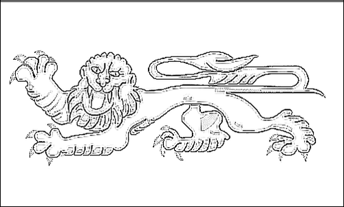 Contour du drapeau Aquitaine (Aquitaine) à colorier