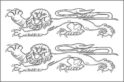 Contour du drapeau Basse-Normandie à colorier