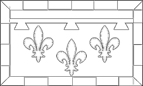 Contour du drapeau Centre à colorier