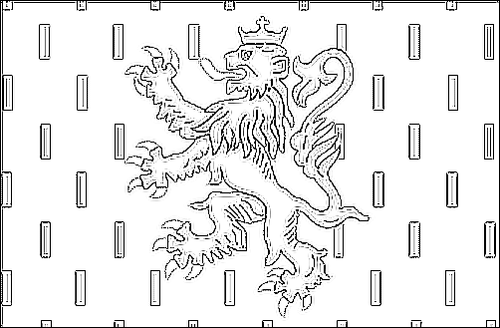 Contour du drapeau Franche-Comté à colorier