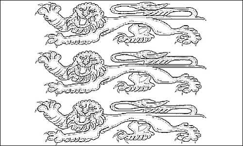 Contour du drapeau Haute-Normandie à colorier