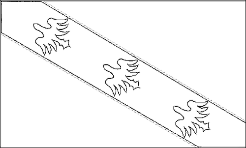 Contour du drapeau Lorraine à colorier