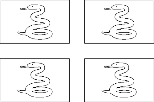 Contour du drapeau Martinique à colorier