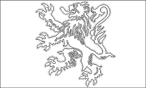 Contour du drapeau Nord-Pas-de-Calais à colorier