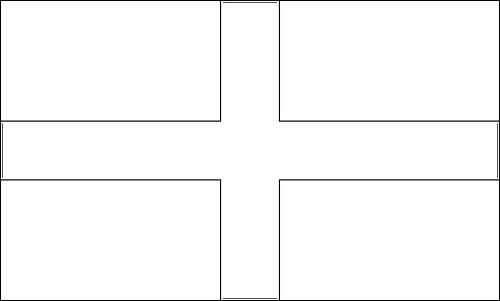 Contour du drapeau Angleterre à colorier