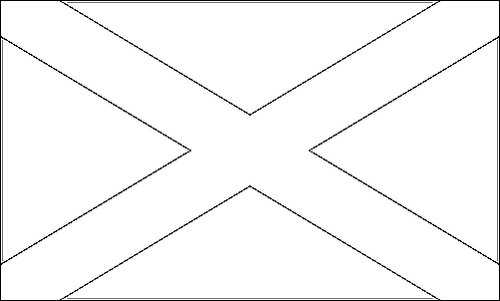 Contour du drapeau Écosse à colorier