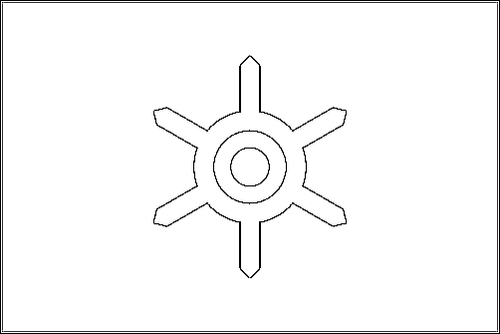 Contour du drapeau Tokyo (Ville) à colorier
